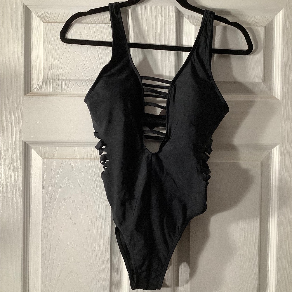 Black Cut Out One Piece Swimsuit - Brand New! Never Worn!